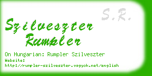 szilveszter rumpler business card